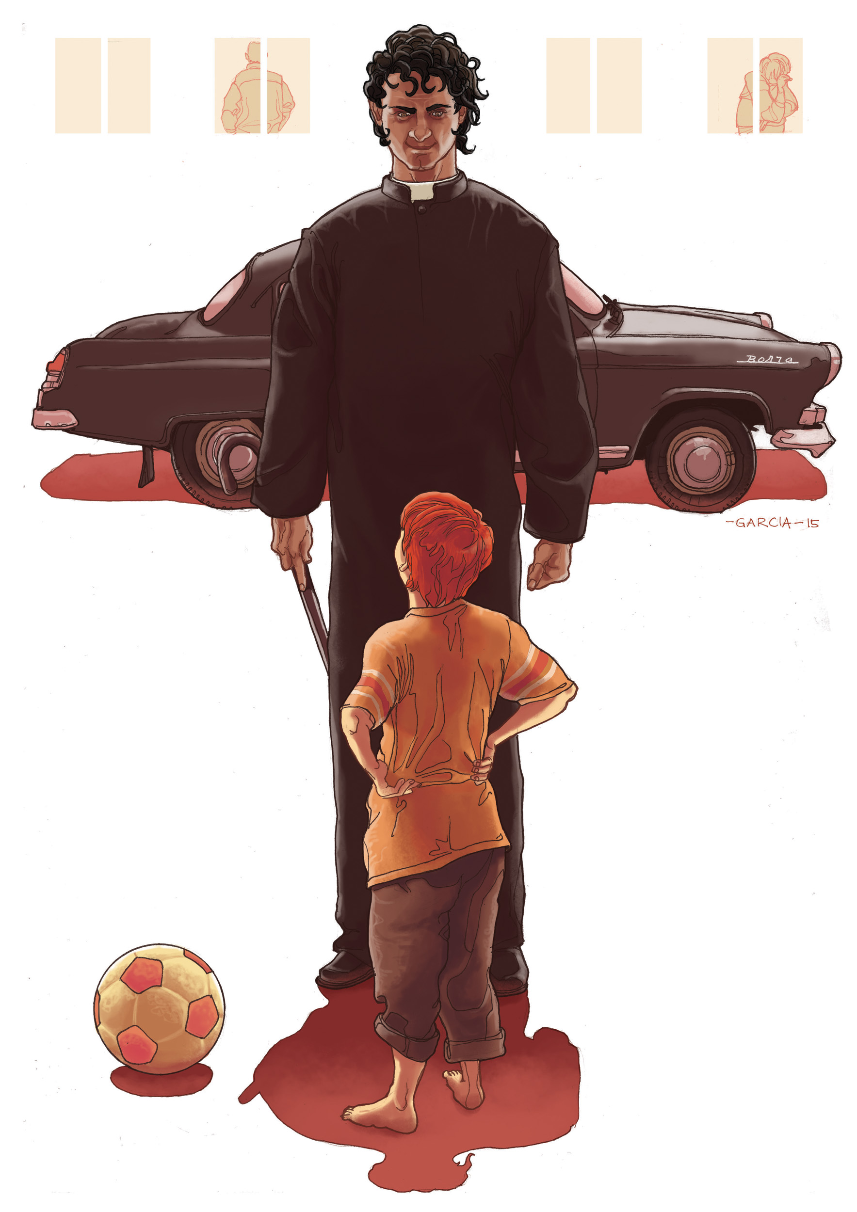 Daniel Garcia Art Illustration Satan Priest Boy Pedophile 01
