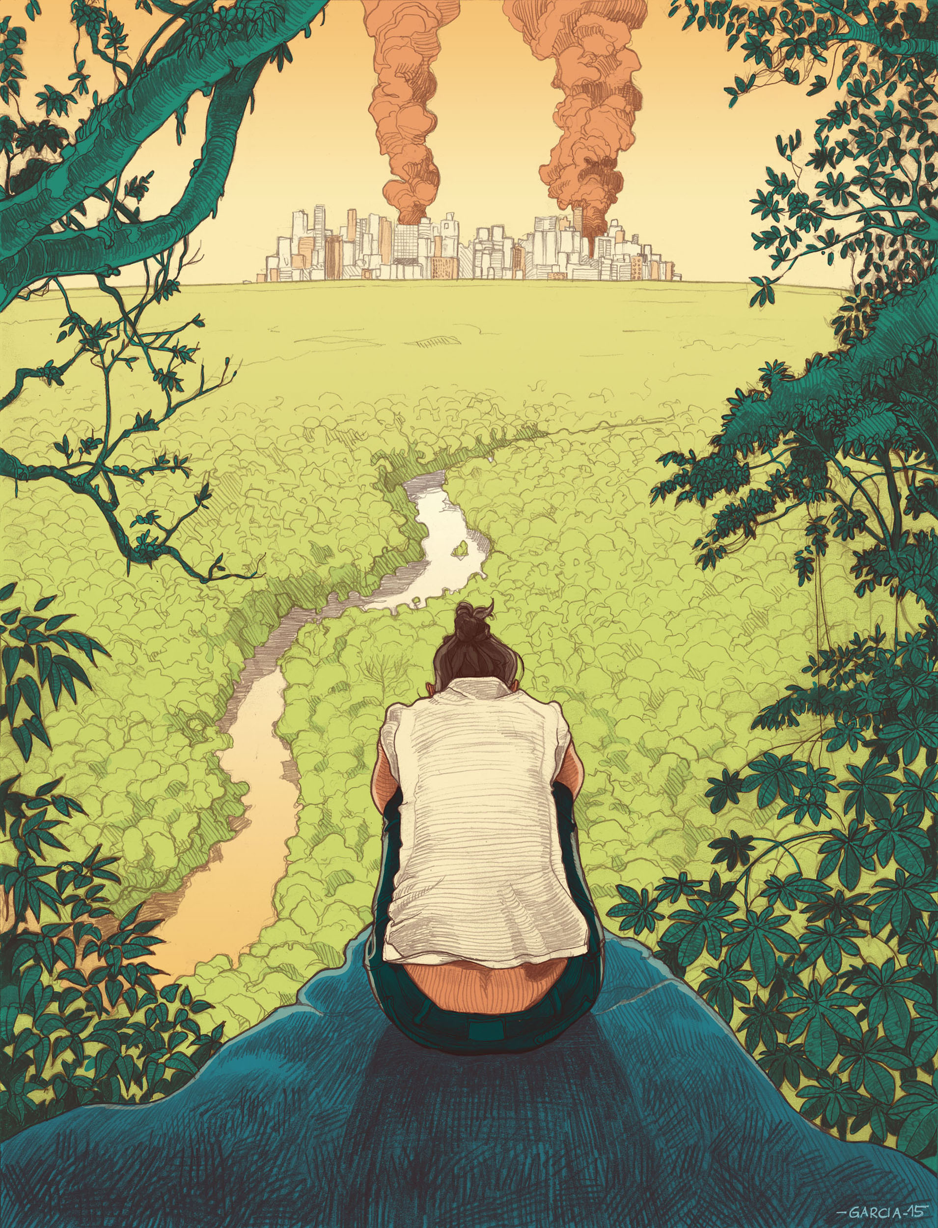Daniel Garcia Arte Ilustracao Super Interessante Apoclaipse Distopia Gold Jungle Brazil 01